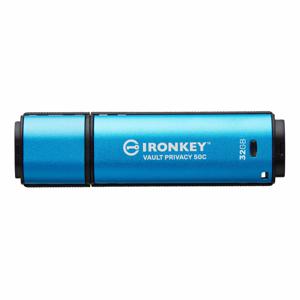 Kingston Technology IronKey VP50 USB flash drive 32 GB USB Type-C 3.2 Gen 1 (3.1 Gen 1) Zwart, Blauw