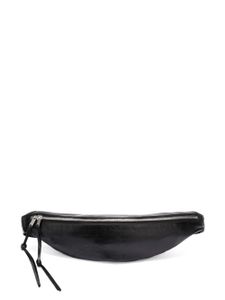 Jil Sander sac banane en cuir lisse - Noir