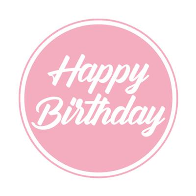 Bierviltjes/onderzetters Happy Birthday - 10x stuks - lichtroze - D10 cm - Verjaardag versiering