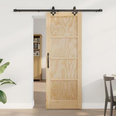 Schuifdeur met beslag 73,5x198,5 cm massief grenenhout