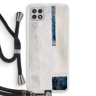 Meet you there: Samsung Galaxy A22 4G Transparant Hoesje met koord