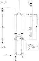 ROCKSHOX verende voorvork "pike select rc" 29" boost susp.fork rs pike sel.rc 29" boost 140mm black