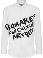 DSQUARED2 chemise en coton à imprimé graphique - Blanc - thumbnail