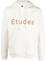 Études Studio hoodie en coton biologique à logo imprimé - Tons neutres