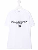 Dolce & Gabbana Kids t-shirt à logo imprimé - Blanc