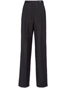 Prada pantalon de tailleur en mohair - Noir