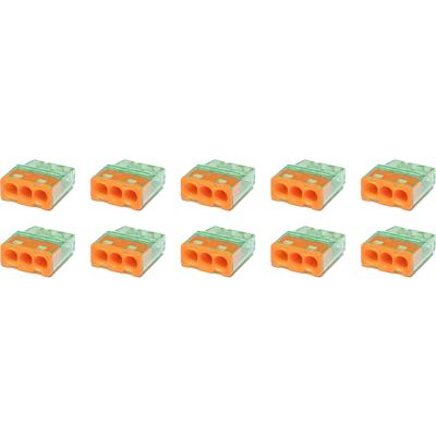 Lasklem - Vintex - 3 Polig - 0.2-2.5 mm2 - Oranje - 10 Stuks