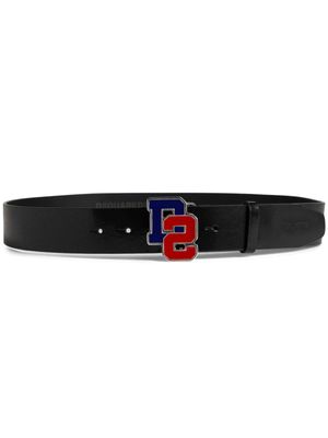 DSQUARED2 ceinture en cuir à boucle logo - Noir