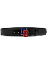 DSQUARED2 ceinture en cuir à boucle logo - Noir