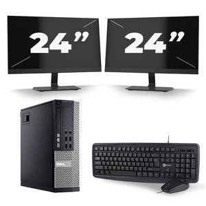 Dell Optiplex 990 Desktop - Intel Core i5-2e Generatie - 8GB RAM - 256GB SSD - Windows 10 + 2x 24 inch Monitor