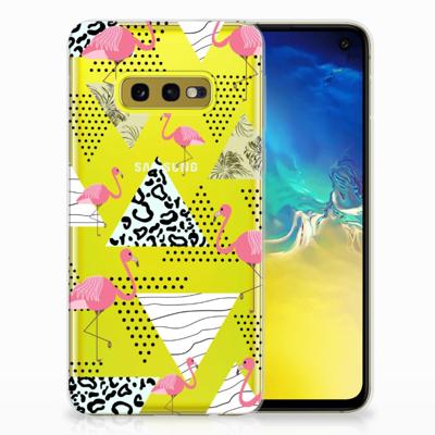 Samsung Galaxy S10e | TPU Hoesje | Flamingo Triangle
