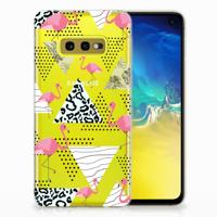 Samsung Galaxy S10e | TPU Hoesje | Flamingo Triangle