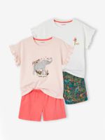 Set met 2 meisjespyjama's Basics "Wild" rozen - thumbnail