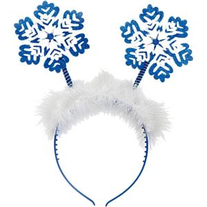 Diadeem/tiara - blauw - sneeuwvlokken - Kerst thema