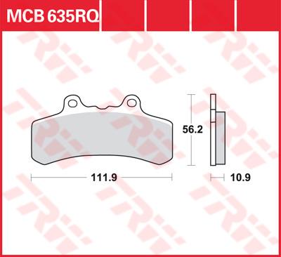 TRW Remblokken, en remschoenen voor de moto, MCB635RQ Carbon
