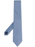 Ferragamo cravate à motif monogrammé - Bleu