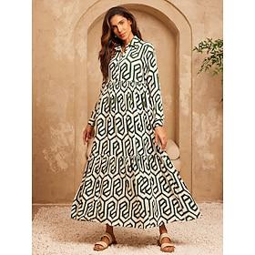 Maxi-jurk met geometrische print resortkleding