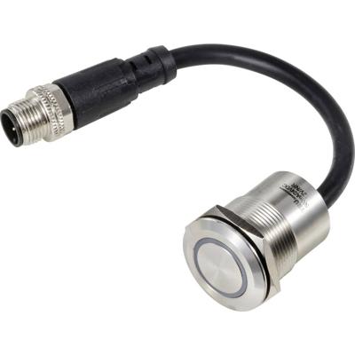 TRU COMPONENTS TC-12835308 TC-PS223P10YSSG12T M12 MALE CONNECTOR Piëzotoets 24 V 0.2 A 1x uit/(aan) Moment Groen (Ø) 28.5 mm 1 stuk(s)