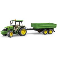 John Deere 5115M met aanhanger Modelvoertuig