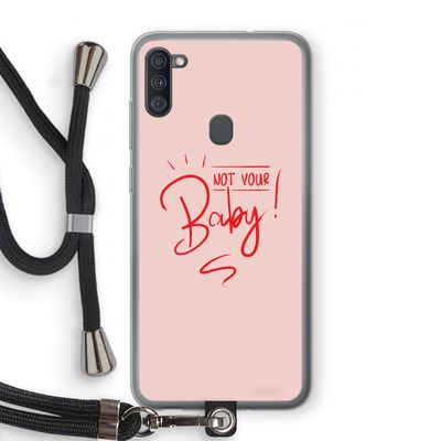 Not Your Baby: Samsung Galaxy A11 Transparant Hoesje met koord