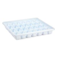 IJsblokjesvormen XXL tray - voor 28x ijsklontjes - kunststof - wit