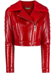 Philipp Plein veste de moto Killer - Rouge