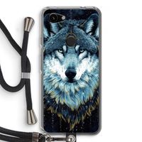 Darkness Wolf: Pixel 3a Transparant Hoesje met koord