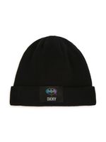 Dkny Kids bonnet en coton à patch logo - Noir