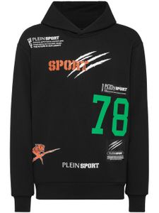 Plein Sport hoodie en polaire à logo - Noir