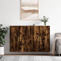 Hangkasten 2 st 69,5x34x90 cm gerookt eikenkleurig