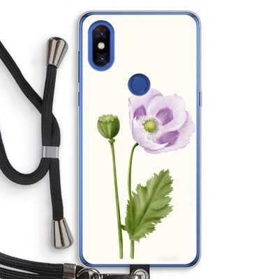 Purple poppy: Xiaomi Mi Mix 3 Transparant Hoesje met koord