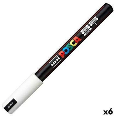 Markeerstiften POSCA PC-1MR Wit (6 Stuks)