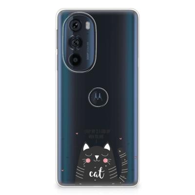 Motorola Edge 30 Pro Telefoonhoesje met Naam Cat Good Day Motorola Edge 30 Pro Telefoonhoesje met Naam Cat Good Day
