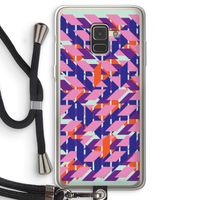 Skew Blush 3: Samsung Galaxy A8 (2018) Transparant Hoesje met koord