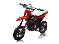 Crossmotor Rood 24 volt elektrische kindermotor met geveerde wielen - thumbnail