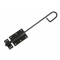 AMIG Verticaal schuifslot/plaatgrendel - staal - 35 x 6cm - zwart - schutting - poort   - - thumbnail