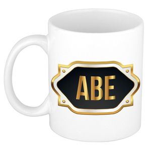 Abe naam / voornaam kado beker / mok met embleem