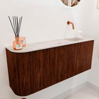 Toiletmeubel Mondiaz Joya Dlux | 101.6 cm | Meubelkleur Ruby | Faye wastafel Nata Wasbak Rechts | Zonder kraangat(en)