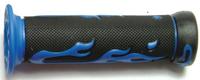 VPARTS Rubber handvat "flamme" pr. retaining loops blue tnt flame decor, 623az