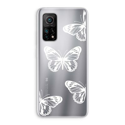 White butterfly: Xiaomi Mi 10T 5G Transparant Hoesje