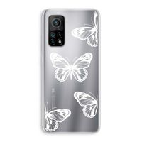 White butterfly: Xiaomi Mi 10T 5G Transparant Hoesje