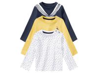 lupilu Baby t-shirts (62/68, Wit/geel/marine) - thumbnail