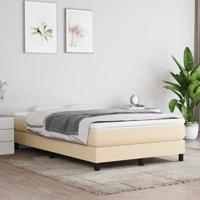 Bedframe zonder matras 120x200 cm stof crèmekleurig