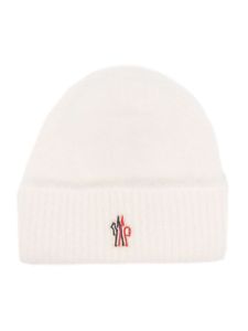 Moncler Grenoble bonnet à patch logo - Blanc