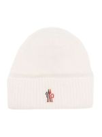 Moncler Grenoble bonnet à patch logo - Blanc