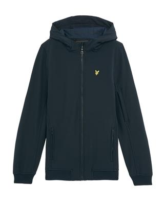 Lyle & Scott winter softshell jas jongens - donker navy blauw - capuchon