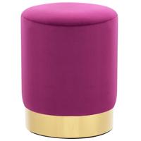 Kruk fluweel 28 x 36 cm paars en goudkleurig