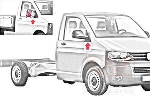 Buitenspiegel rechts elektrisch ZWART, VERWARMD model 2003-2009 5896808