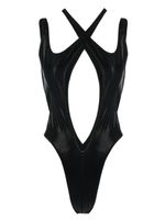 Mugler maillot de bain à découpes - Noir