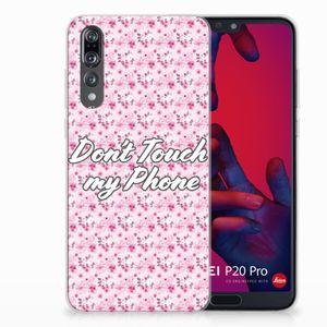 Huawei P20 Pro Silicone-hoesje Flowers Pink DTMP